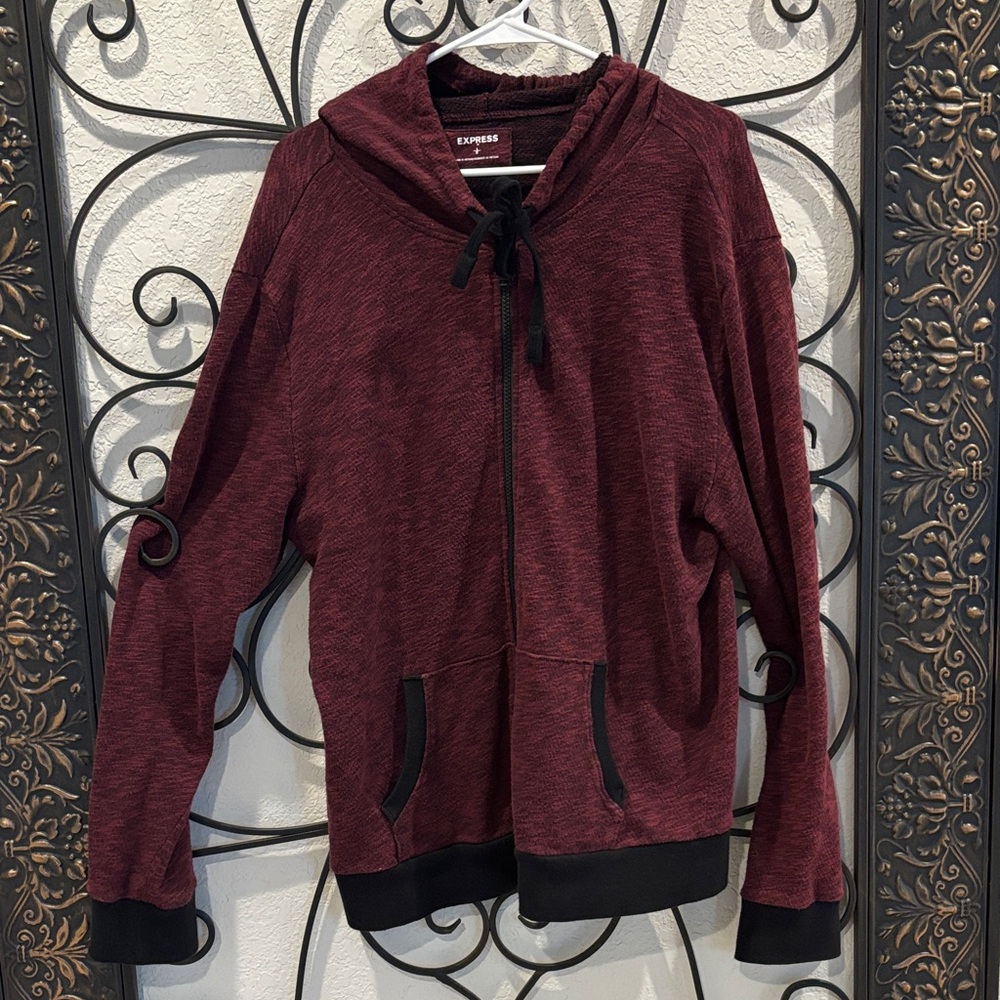 Express maroon hoodie size large men’s